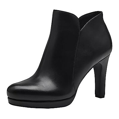 Tamaris Botines Con Tacón Cuadrado para Mujer, Veganos, Negro Mate, 40 EU Tamaris Botines Con Tacón Cuadrado para Mujer, Veganos, Negro Mate, 40 EU
