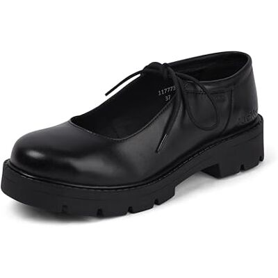Kickers Kori Mary Jane Zapatos de Piel con Cordones para Mujer, Color Negro, Talla 36, Black, 39 EU Kickers Kori Mary Jane Zapatos de Piel con Cordones para Mujer, Color Negro, Talla 36, Black, 39 EU