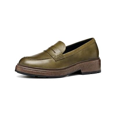 Geox D Swelen, Mocasín Penny Mujer, Verde, 37 EU Geox D Swelen, Mocasín Penny Mujer, Verde, 37 EU