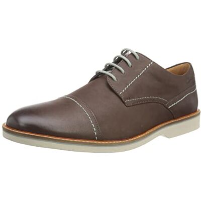 Clarks Atticus Lt Gorra, Oxford Hombre, Lea Marrón Oscuro, 41 EU Clarks Atticus Lt Gorra, Oxford Hombre, Lea Marrón Oscuro, 41 EU