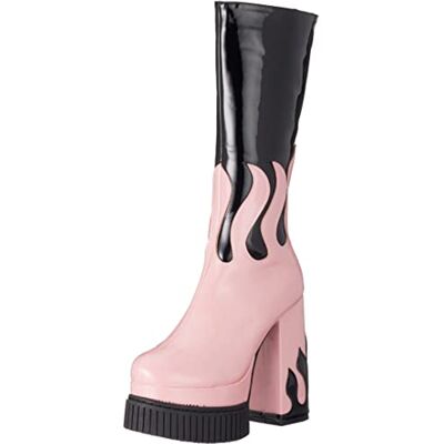 LAMODA Ignite, Botas Altas hasta la Rodilla Mujer, Patente Negra, 37 EU LAMODA Ignite, Botas Altas hasta la Rodilla Mujer, Patente Negra, 37 EU