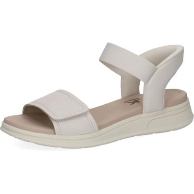 CAPRICE Sandalia plana para mujer , color blanco roto, Nappa, talla 38 EU CAPRICE Sandalia plana para mujer , color blanco roto, Nappa, talla 38 EU