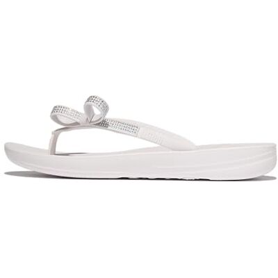 Fitflop Chanclas Iqushion Glitz-Bow para mujer, Blanco urbano., 41 EU Fitflop Chanclas Iqushion Glitz-Bow para mujer, Blanco urbano., 41 EU