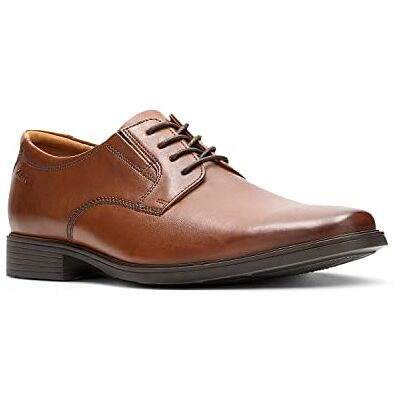 Clarks Hombre Tilden Plain Oxford, Marrón (Dark Tan Leather 350), 42 EU Clarks Hombre Tilden Plain Oxford, Marrón (Dark Tan Leather 350), 42 EU