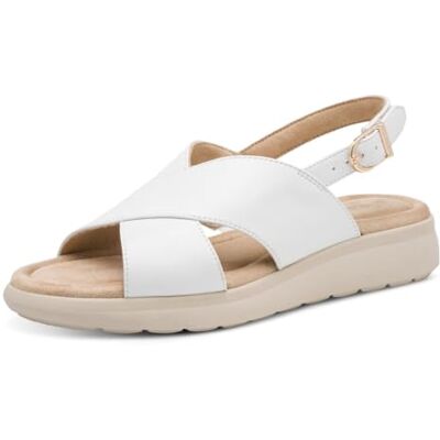 Tamaris Damen , Sandalias con cuña Mujer, Blanco, 40 EU Tamaris Damen , Sandalias con cuña Mujer, Blanco, 40 EU