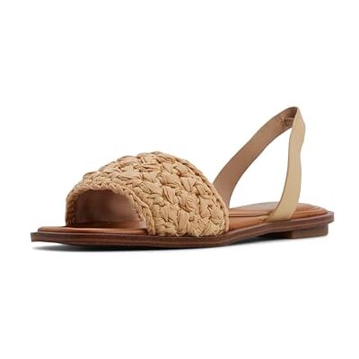 Aldo Solena, Sandalias Planas Mujer, Naturaleza, 38 EU Aldo Solena, Sandalias Planas Mujer, Naturaleza, 38 EU