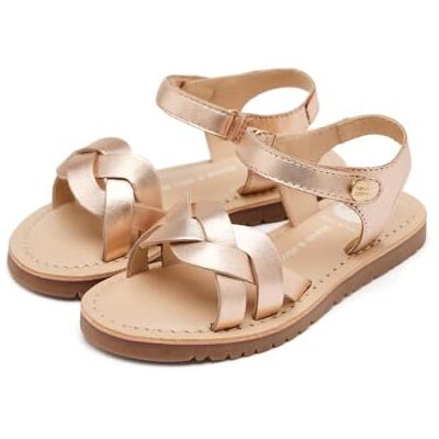 GIOSEPPO Sandalia plana niña ROWLEY Zapato piel Cierre hebilla Oro Rosado Talla 30 GIOSEPPO Sandalia plana niña ROWLEY Zapato piel Cierre hebilla Oro Rosado Talla 30