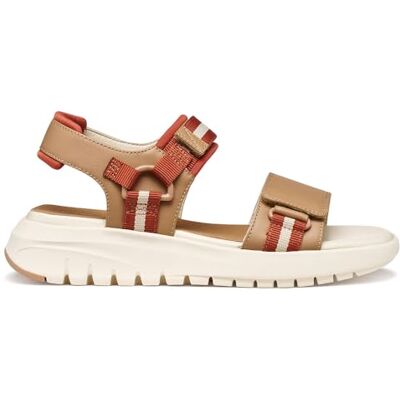 Geox D Flextride S C, Sandalias con Cuña Mujer, Beige Brick, 41 EU Geox D Flextride S C, Sandalias con Cuña Mujer, Beige Brick, 41 EU