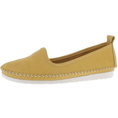 Andrea Conti Mocasines de Cuero para Mujer 0027449, Talla:40 EU, Color:Amarillo Andrea Conti Mocasines de Cuero para Mujer 0027449, Talla:40 EU, Color:Amarillo