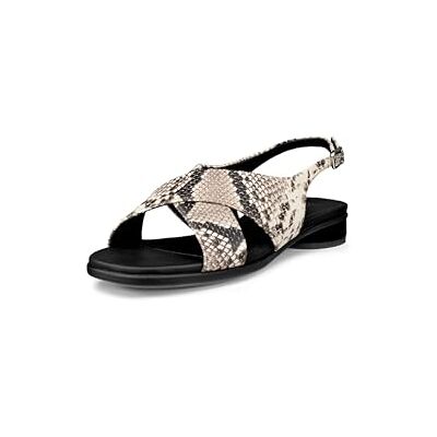 ECCO Sandalia esculpida Alba 25 para mujer, Estampado de serpiente de arcilla oscura, 6/6.5 UK ECCO Sandalia esculpida Alba 25 para mujer, Estampado de serpiente de arcilla oscura, 6/6.5 UK