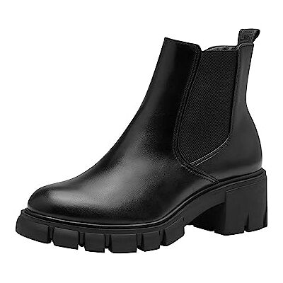 Tamaris Botines Chelsea para Mujer, Piel, Cómodos, Negro Liso, 36 EU Tamaris Botines Chelsea para Mujer, Piel, Cómodos, Negro Liso, 36 EU