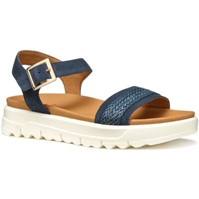 Geox D XAND 2.1S C, Sandalia Plana Mujer, Navy, Geox D XAND 2.1S C, Sandalia Plana Mujer, Navy,