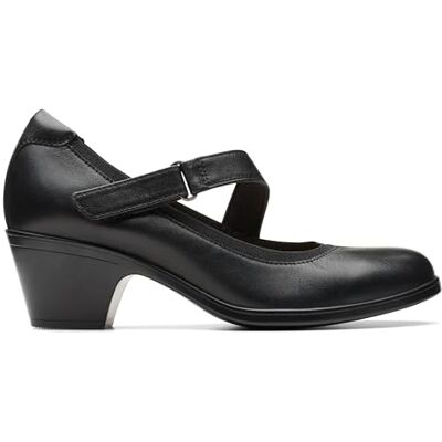 Clarks Emily 2 Mabel, Bomba Mujer, Piel Negra, 44 EU Estrecho Clarks Emily 2 Mabel, Bomba Mujer, Piel Negra, 44 EU Estrecho
