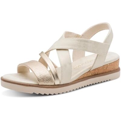 MARCO TOZZI Sandalia para mujer , Dune MET.Comb, 37 EU MARCO TOZZI Sandalia para mujer , Dune MET.Comb, 37 EU