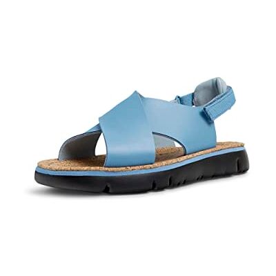 Camper Women's Oruga K200157 Flat Sandal, Medium Blue 047, 42 EU Camper Women's Oruga K200157 Flat Sandal, Medium Blue 047, 42 EU