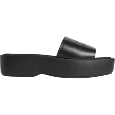 Calvin Flatf Sndl Lth Mg Sandalias planas para mujer, color negro (triple negro), talla 6.5 Calvin Flatf Sndl Lth Mg Sandalias planas para mujer, color negro (triple negro), talla 6.5