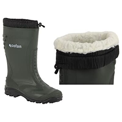 Cofan Bota de Agua Con Forro Polar Cosido Fabricado PVC Color Verde Cofan Bota de Agua Con Forro Polar Cosido Fabricado PVC Color Verde