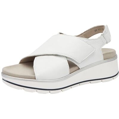 ARA Sandalias Sapporo p mujer, Blanco 050843, 42 EU Ancho ARA Sandalias Sapporo p mujer, Blanco 050843, 42 EU Ancho