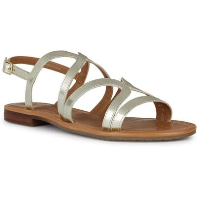Geox Sandalias planas D Sozy S Y para mujer, Lt Gold, 37 EU Geox Sandalias planas D Sozy S Y para mujer, Lt Gold, 37 EU