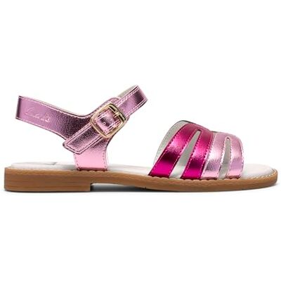 Clarks Luana Dress K. Sandalia, color rosa combinado, talla 11 UK Child Clarks Luana Dress K. Sandalia, color rosa combinado, talla 11 UK Child