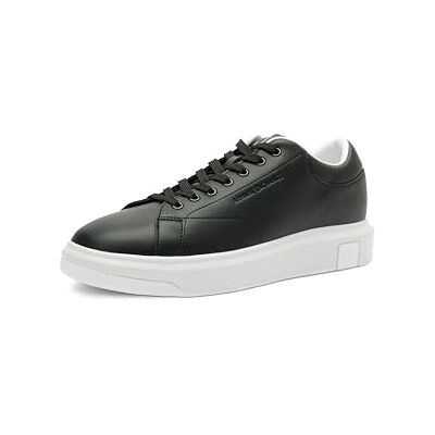 Giorgio Armani Hombre con Logotipo Bordado en la Suela Zapatillas, Negro, 40 EU Giorgio Armani Hombre con Logotipo Bordado en la Suela Zapatillas, Negro, 40 EU