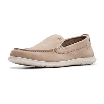 Clarks Flexway StepMoccasin para Hombre, marrón (Sand Suede), 8 UK Wide Clarks Flexway StepMoccasin para Hombre, marrón (Sand Suede), 8 UK Wide