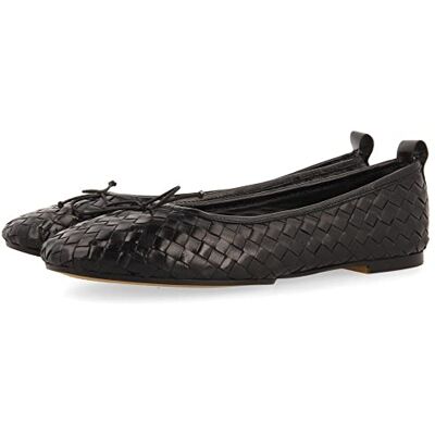 GIOSEPPO Bailarinas Color Negro de Piel Trenzada para Mujer thisted GIOSEPPO Bailarinas Color Negro de Piel Trenzada para Mujer thisted