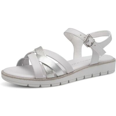 MARCO TOZZI Sandale , Sandalia Mujer, Color Blanco, 38 EU MARCO TOZZI Sandale , Sandalia Mujer, Color Blanco, 38 EU
