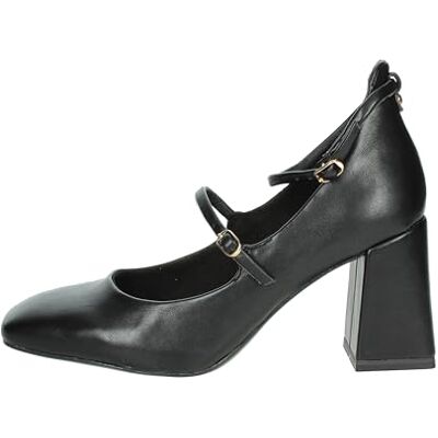 Tamaris Zapatos de Salón para Mujer, Tacón Cuadrado, Diseño Vegano, Negro Mate, 38 EU Tamaris Zapatos de Salón para Mujer, Tacón Cuadrado, Diseño Vegano, Negro Mate, 38 EU