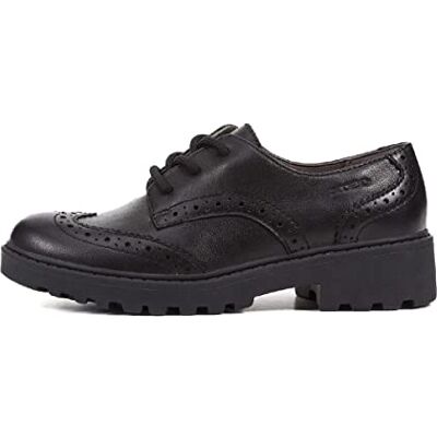Geox J Casey Girl N Leather, Zapatos Niñas, Negro, 34 EU Geox J Casey Girl N Leather, Zapatos Niñas, Negro, 34 EU