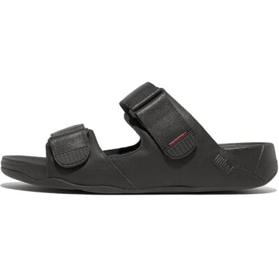 Fitflop Gogh Moc Slide In Leather Zapatos de playa y piscina, Hombre, Negro (Black 001), 43 EU (9 UK) Fitflop Gogh Moc Slide In Leather Zapatos de playa y piscina, Hombre, Negro (Black 001), 43 EU (9 UK)
