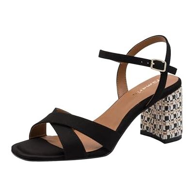 Tamaris Sandalia de tacón para mujer , Black Comb, 38 EU Tamaris Sandalia de tacón para mujer , Black Comb, 38 EU