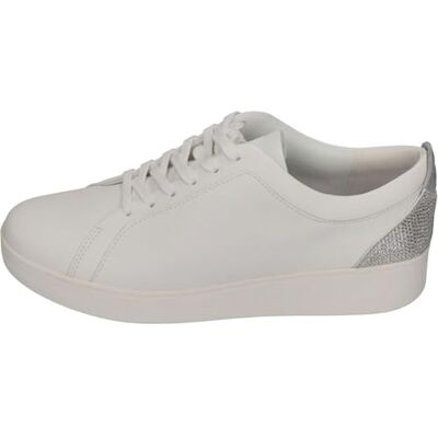 Fitflop Zapatillas de Cuero Rally Crystal-backtab, Zapato Mujer, Urban White Silver, 43 EU Fitflop Zapatillas de Cuero Rally Crystal-backtab, Zapato Mujer, Urban White Silver, 43 EU