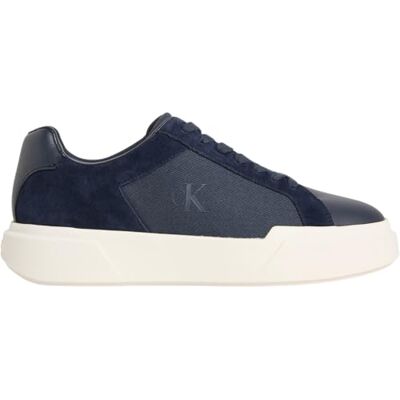 Calvin Suela Gruesa con Cordones CV Mix HM0HM02238 Low Top, Azul (CK Navy/Marshmallow), 8 Calvin Suela Gruesa con Cordones CV Mix HM0HM02238 Low Top, Azul (CK Navy/Marshmallow), 8