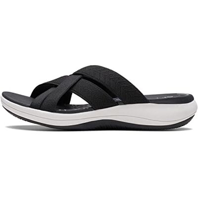 Clarks Sandalias planas Mira Grove para mujer, negro textil, 37.5 EU Clarks Sandalias planas Mira Grove para mujer, negro textil, 37.5 EU