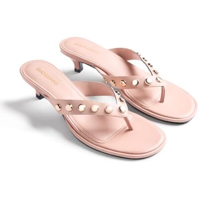GIOSEPPO SOKOTO Sandalias de Piel con Detalle de Tachas para Mujer, Comodidad y Estilo, Correa Ajustable en el Tobillo, Color Rosa, Talla 39 GIOSEPPO SOKOTO Sandalias de Piel con Detalle de Tachas para Mujer, Comodidad y Estilo, Correa Ajustable en el Tobillo, Color Rosa, Talla 39