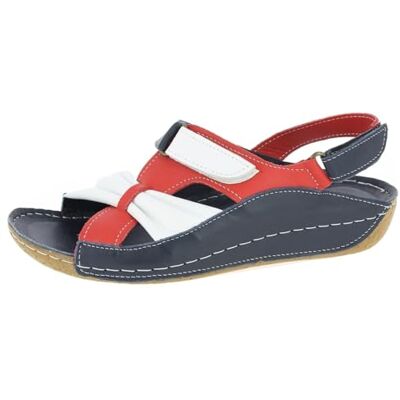 Andrea Conti Damen Sandalette, Sandalia Mujer, D Azul Blanco Chili, 41 EU Andrea Conti Damen Sandalette, Sandalia Mujer, D Azul Blanco Chili, 41 EU
