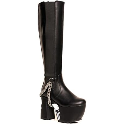 LAMODA Phantom, Botas Altas hasta la Rodilla Mujer, Black PU Skull, 37 EU LAMODA Phantom, Botas Altas hasta la Rodilla Mujer, Black PU Skull, 37 EU