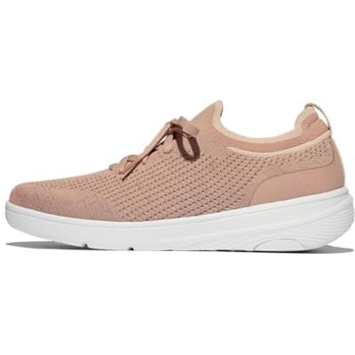 Fitflop Super-Q Knit Slip-ON Zapatillas Deportivas con Cordones, Color Beige Fitflop Super-Q Knit Slip-ON Zapatillas Deportivas con Cordones, Color Beige