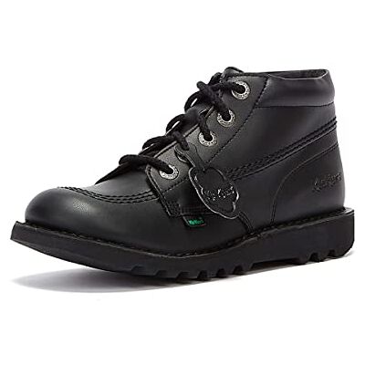 Kickers Unisex Kids Kick Hi Classic Ankle Boots Extra Comfortable Added Durability Premium Quality, Piel negra, 39 EU Kickers Unisex Kids Kick Hi Classic Ankle Boots Extra Comfortable Added Durability Premium Quality, Piel negra, 39 EU