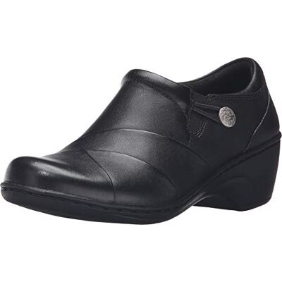 Clarks Channing ANN, Mocasín sin Cordones Mujer, Piel Negra, 42.5 EU Clarks Channing ANN, Mocasín sin Cordones Mujer, Piel Negra, 42.5 EU