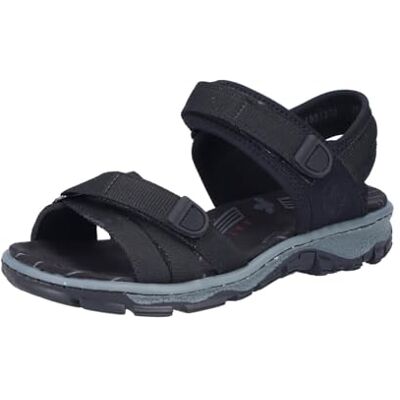 Rieker Sandalias de senderismo 68852 para mujer, color negro, talla 4 Rieker Sandalias de senderismo 68852 para mujer, color negro, talla 4