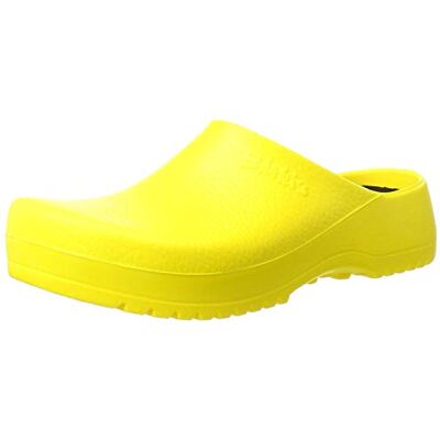 Birkenstock SUPER PU 68591 Zuecos para mujer, Amarillo, 35 Birkenstock SUPER PU 68591 Zuecos para mujer, Amarillo, 35