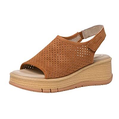 Tamaris 8-88305-20, Sandalia con talón Mujer, Cognac, 38 EU Ancho Tamaris 8-88305-20, Sandalia con talón Mujer, Cognac, 38 EU Ancho
