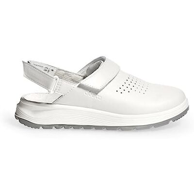 Abeba Calzado Unisex Zuecos ACTIVE SRC Material de Revestimiento: Tela EU 42 Blanco Con Velcro Ajustable Diseño con Puertos Transpirables Abeba Calzado Unisex Zuecos ACTIVE SRC Material de Revestimiento: Tela EU 42 Blanco Con Velcro Ajustable Diseño con Puertos Transpirables