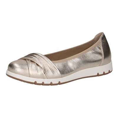 CAPRICE Damen , Zapatos Tipo Ballet Mujer, Platino Metal, 36 EU Ancho CAPRICE Damen , Zapatos Tipo Ballet Mujer, Platino Metal, 36 EU Ancho