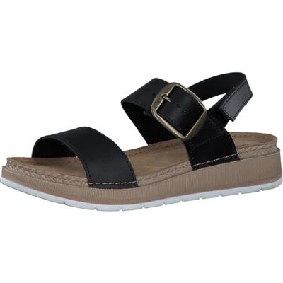 MARCO TOZZI Sandalia de tacón para Mujer, Piel Suave, Plantilla Feel Me , talón, Negro, 39 EU MARCO TOZZI Sandalia de tacón para Mujer, Piel Suave, Plantilla Feel Me , talón, Negro, 39 EU