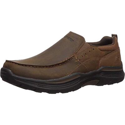 Skechers Men's Expended-Sevenoleather Leather Slip on Moccasin Skechers Men's Expended-Sevenoleather Leather Slip on Moccasin