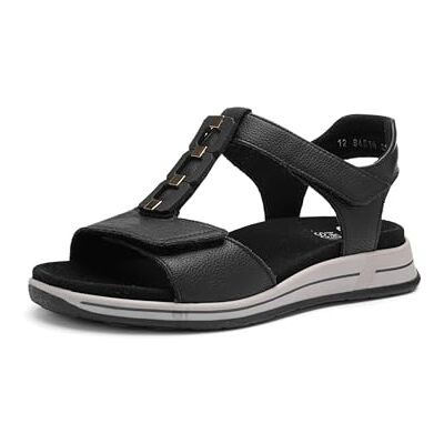 ARA Sandalias Osaka-S p mujer, color negro, 39 EU ancho ARA Sandalias Osaka-S p mujer, color negro, 39 EU ancho