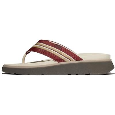 Fitflop GEN-FF Sandalias para hombre, diseño de rayas, mezcla roja oxidada, talla 40, Mezcla roja oxidada, 44 EU Fitflop GEN-FF Sandalias para hombre, diseño de rayas, mezcla roja oxidada, talla 40, Mezcla roja oxidada, 44 EU
